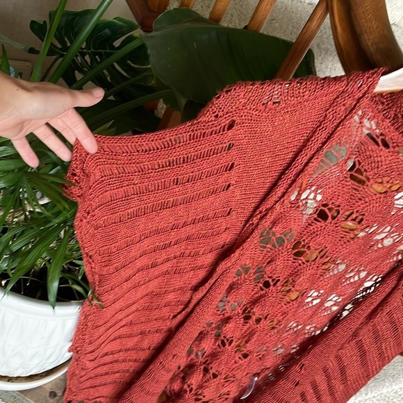Kori America Terracotta Knit Boho Cardigan - Picture 4 of 8